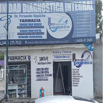 Fachada de la sucursal Tenencia Morelos de Laboratorios Independencia